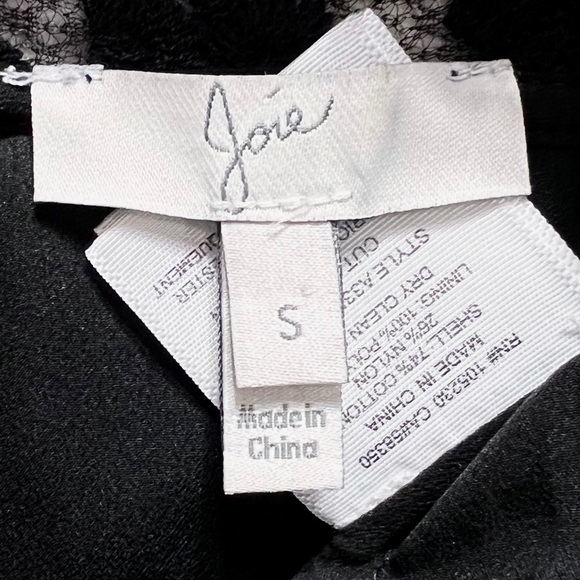 Joie Black Floral Scroll Lace Sleeveless LBD Sheath Mini Cocktail Dress - Picture 13 of 14